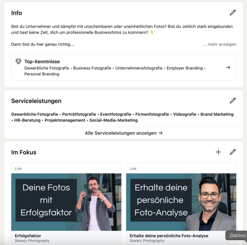 KArriere mit Linkedin und Berufserfharungen