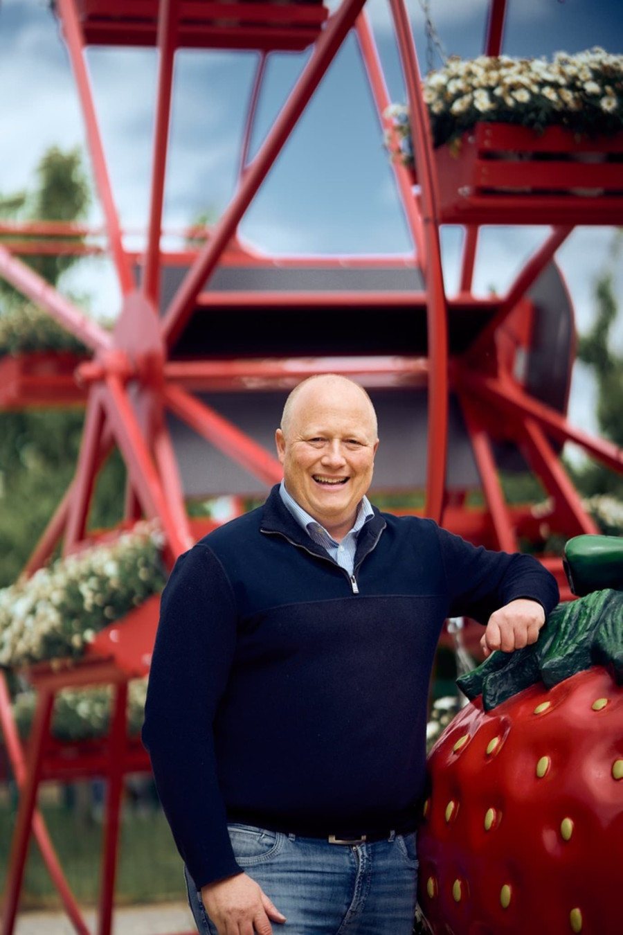 Personal Branding Portrait eines Unternehmers am Riesenrad im Gertrudenhof